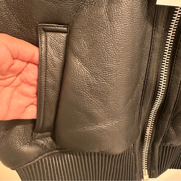 NWT Double Sided Zip Up Bomber Vest Black Size M - Picture 3 of 9